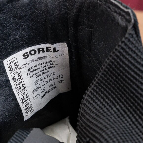 Sorel Women Brex Waterproof Green Black Leather Platform Chelsea Boots sz 8.5 - Picture 7 of 8